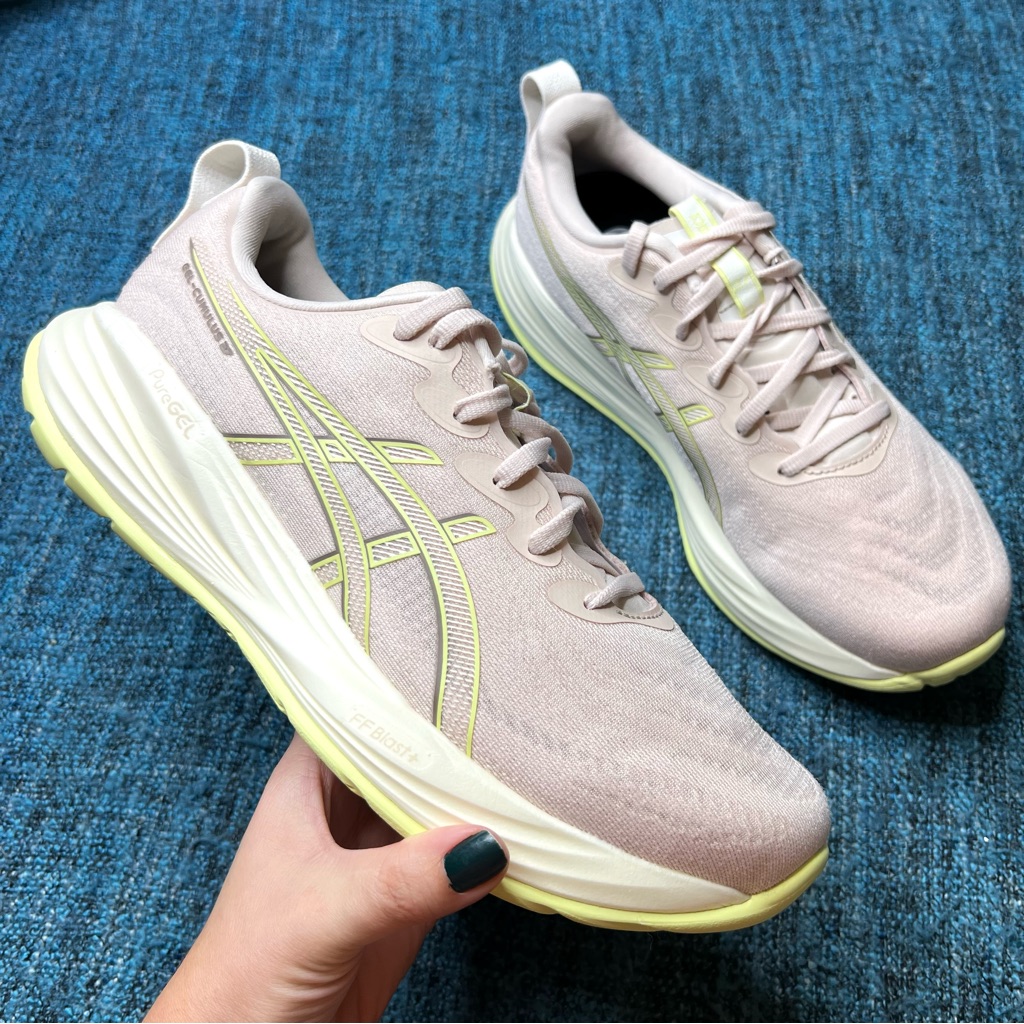 Asics Gel Cumulus 27 Running Shoes In Mineral Beige Huddle Yellow Women's 11
